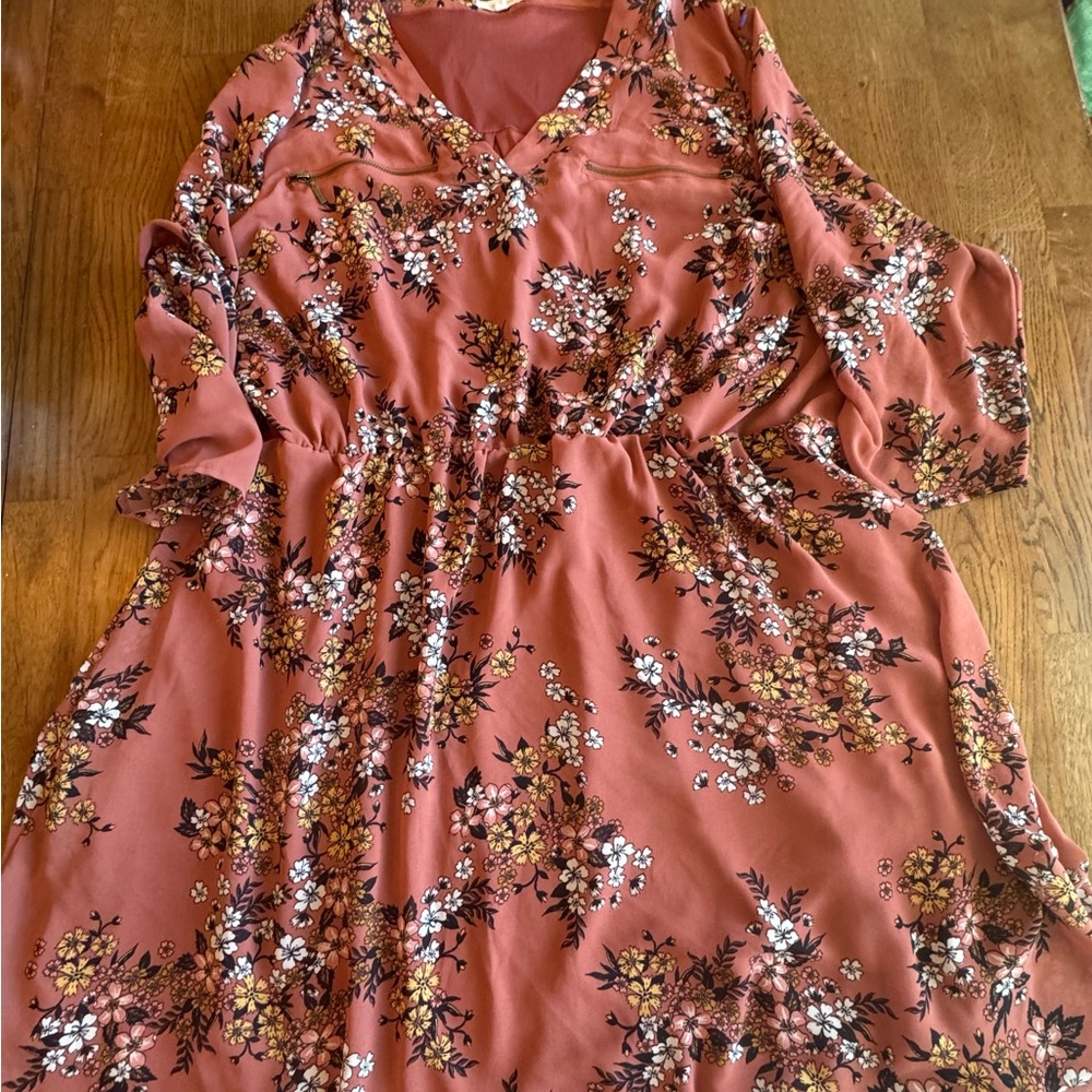 Maurices Rusty Floral Dress Plus Size 2